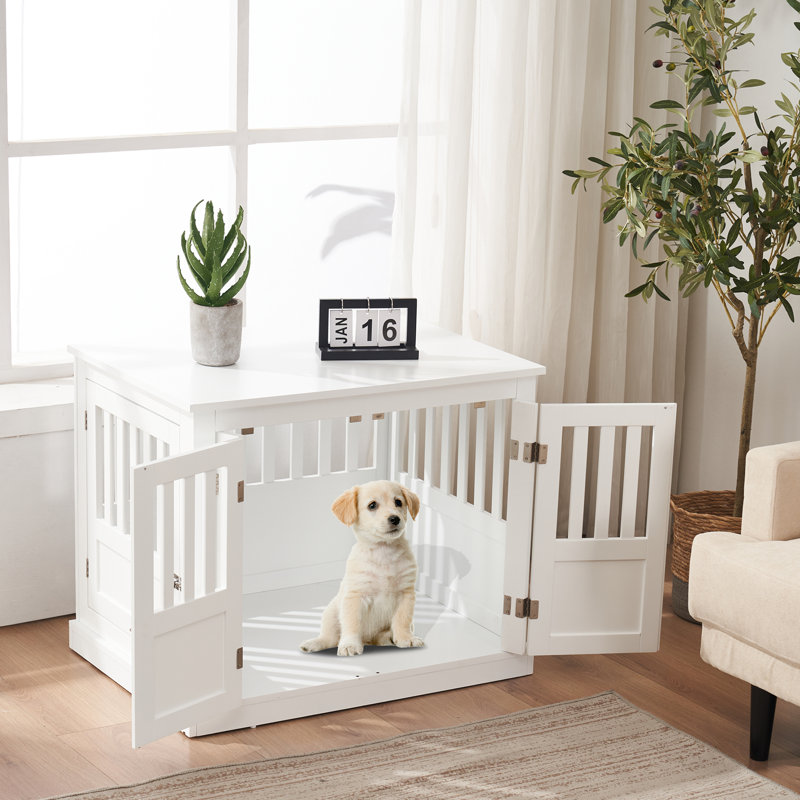 Furhaven dog crate furniture end table best sale